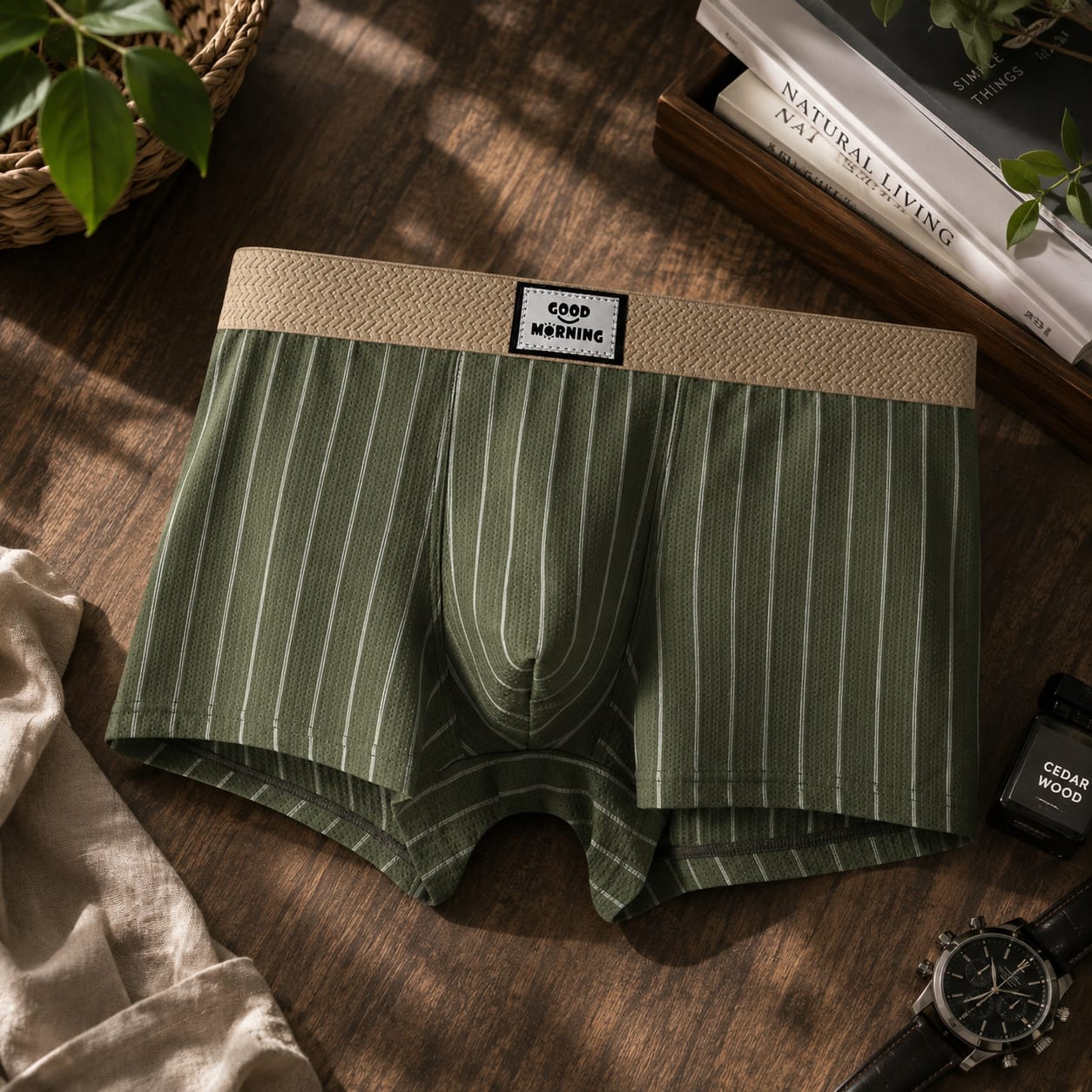 GOOD MORNING PREMIUM BOXER (OLIVE)